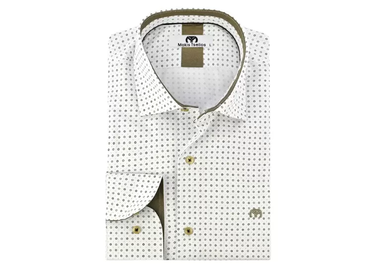 Πουκάμισο Slim Fit Makis Tselios UN245-M1376.2 Λευκό - 5