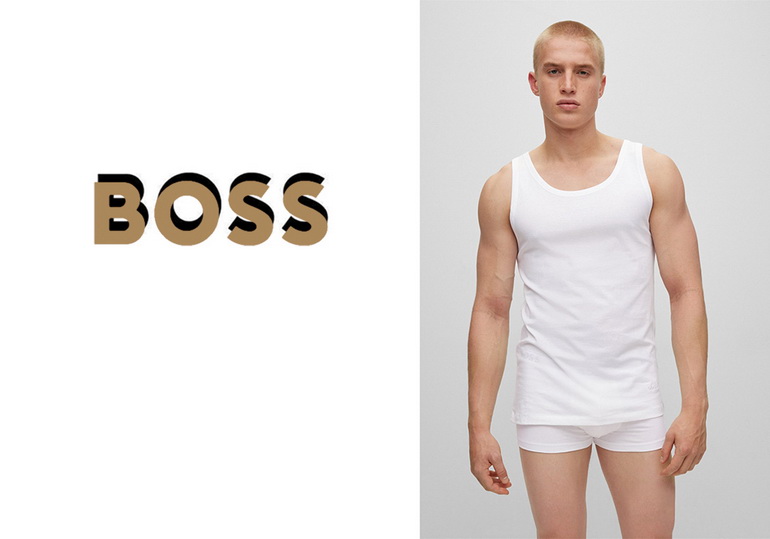 Φανελάκια Boss 3Pack 50475278-999 Μαύρο|Λευκό|Γκρι - 4