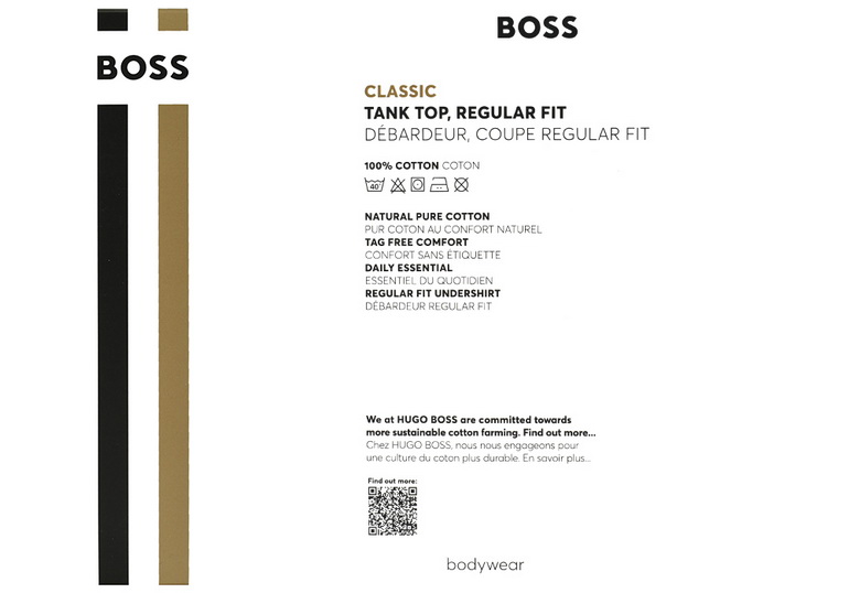 Φανελάκια Boss 3Pack 50475278-999 Μαύρο|Λευκό|Γκρι - 7