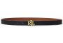 Women's Belt Double Face Lauren Ralph Lauren 412912038-001 Black|Tan