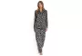 Women's Velvet Buttoned Pijamas Jeannette 8365 Black