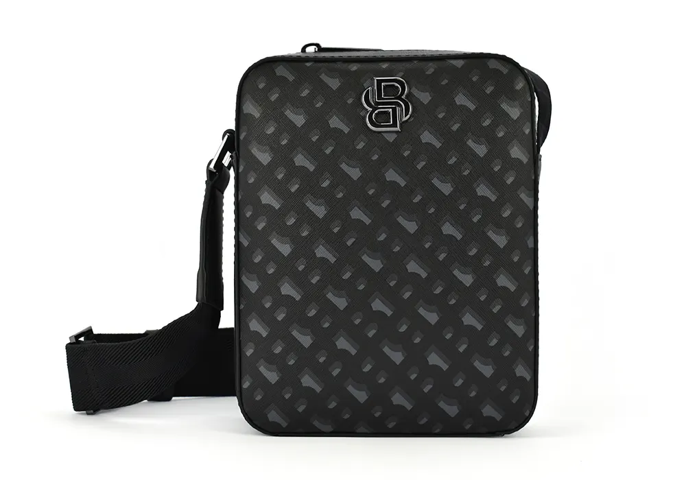 BOSS ブラックバックパック BOSS: ブラック Double B モノグラム バックパック | SSENSE 日本