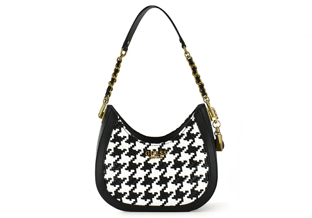 Guess black online white bag